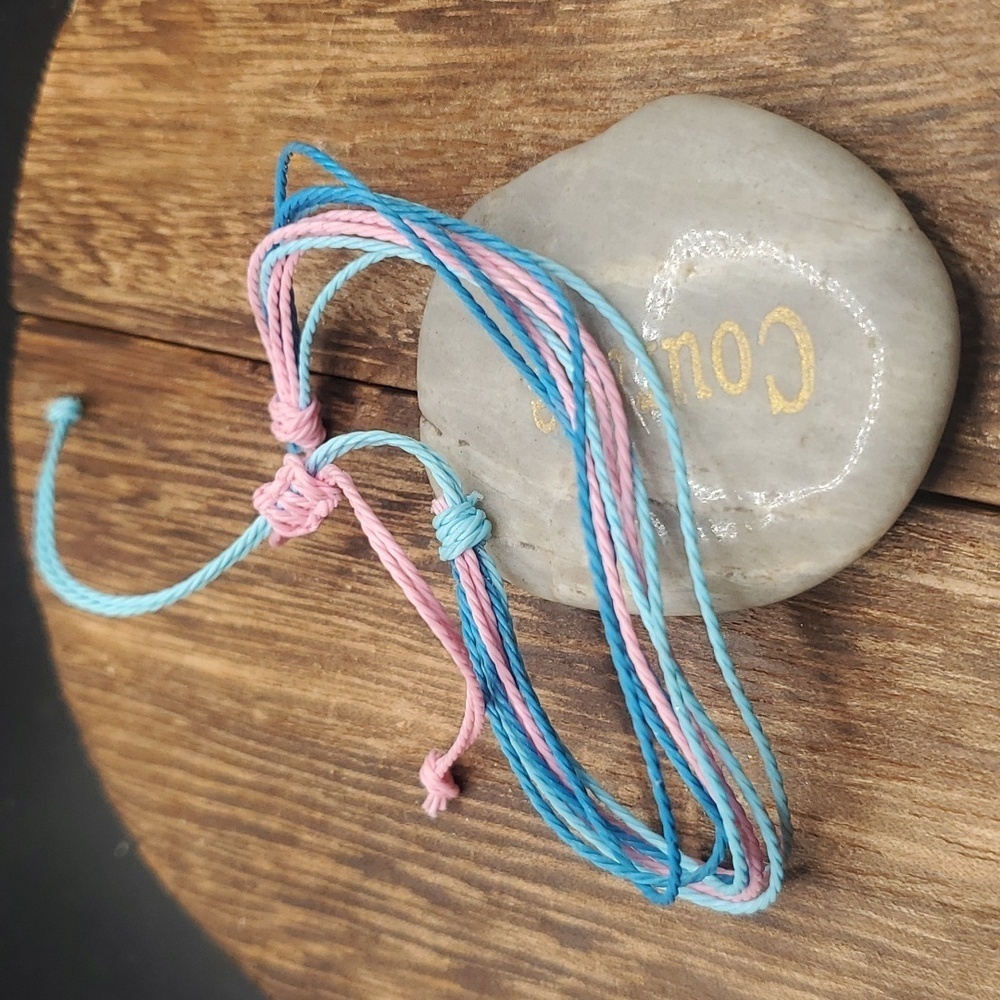 B2921 cotton‎ candy blast twine bracelet